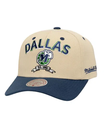 Mitchell & Ness Men's Cream/navy Dallas Mavericks Nba Champions Soul Legacy Defined Pro Crown Snapback Hat In Neutral