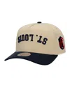 Mitchell & Ness Men's Cream/navy St. Louis City Sc Upside Down Pro Pinch Snapback Hat In Brown