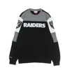 Mitchell & Ness Men's Crewneck Sweatshirt Nfl Overtime Fleece Crew Oakrai In Black