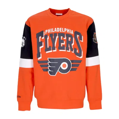 Mitchell & Ness Men's Crewneck Sweatshirt Nhl All Over Crew 3.0 Phifly Original Team Colors