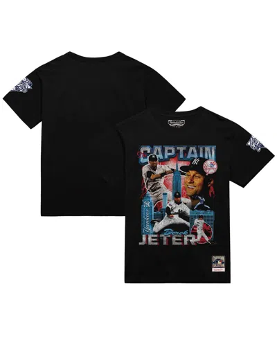 Mitchell & Ness Derek Jeter Black New York Yankees 2000 World Series Mvp Collage T-shirt