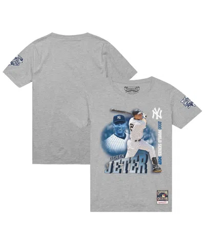 Mitchell & Ness Derek Jeter Heather Gray New York Yankees 2000 Subway Series Mvp T-shirt