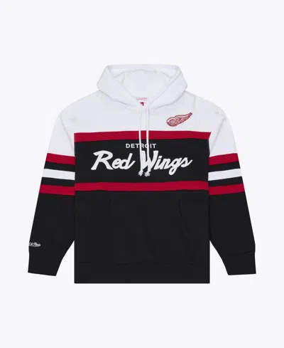 Mitchell & Ness Men's Detroit Red Wings Head Coach Fleece-lined Hoodie In Black