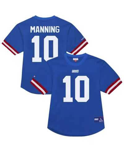 Mitchell & Ness Men's Eli Manning Royal New York Giants Retired Player Name Number Mesh Top In Blue