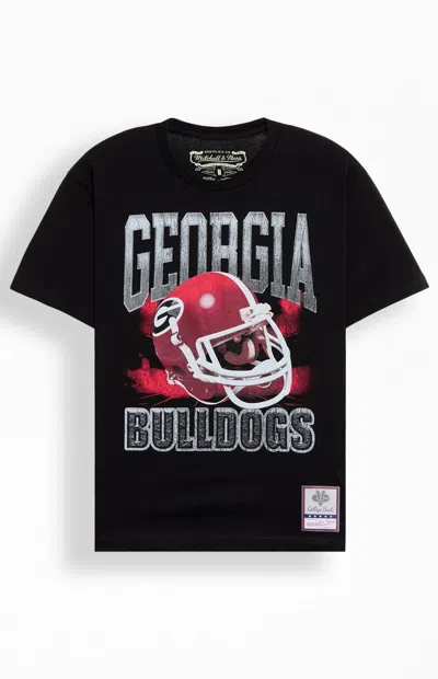Mitchell & Ness Men's Georgia Bulldogs Helmet T-shirt In Black