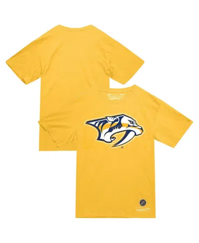 Mitchell & Ness Men's Gold Nashville Predators Heritage T-shirt In Yellow