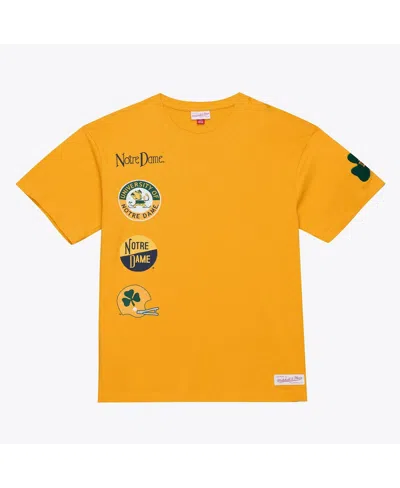 Mitchell & Ness Men's Gold Notre Dame Fighting Irish Double Clutch Premium T-shirt