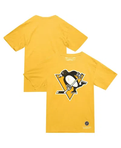 Mitchell & Ness Men's Gold Pittsburgh Penguins Heritage T-shirt
