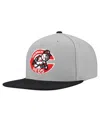 Mitchell & Ness Men's Gray Cincinnati Reds Cooperstown Collection Basic Flip Snapback Hat