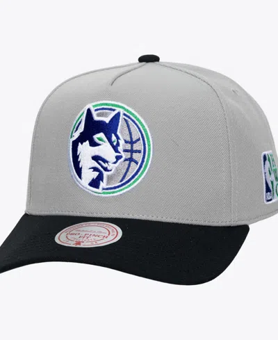 Mitchell & Ness Men's Gray Minnesota Timberwolves Legendary Home Pro Pinch Snapback Hat