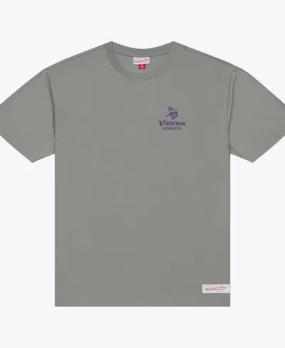 Mitchell & Ness Men's Gray Minnesota Vikings Core Essentials Micro Logo T-shirt
