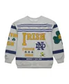 Mitchell & Ness Men's Gray Notre Dame Fighting Irish All Over Print Sweatshirt In Gray