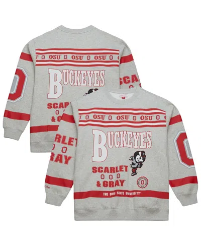 Mitchell & Ness Men's Gray Ohio State Buckeyes All Over Print Sweatshirt