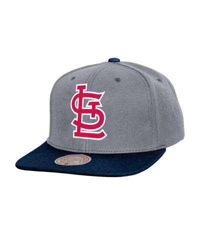 Mitchell & Ness Men's Gray St. Louis Cardinals Cooperstown Collection Basic Flip Snapback Hat