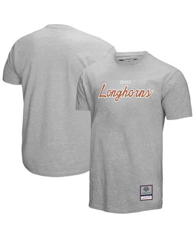 Mitchell & Ness Gray Texas Longhorns Elite Script T-shirt