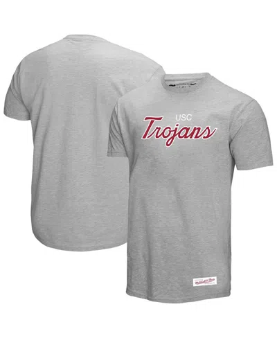 Mitchell & Ness Men's Gray Usc Trojans Elite Script T-shirt