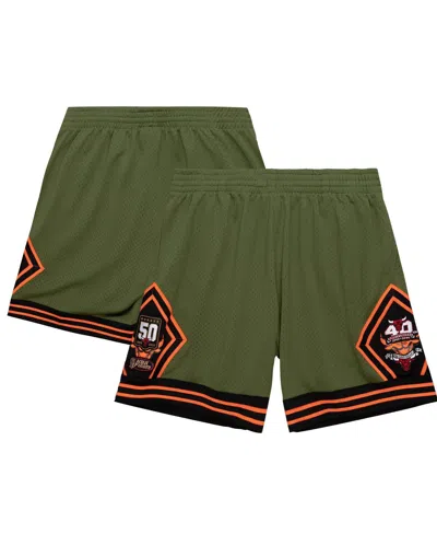 Mitchell & Ness Men's Green Chicago Bulls 1997-98 Hardwood Classics Flight Swingman Shorts