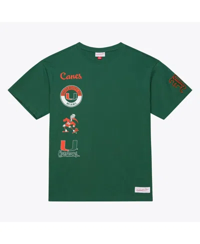 Mitchell & Ness Men's Green Miami Hurricanes Double Clutch Premium T-shirt