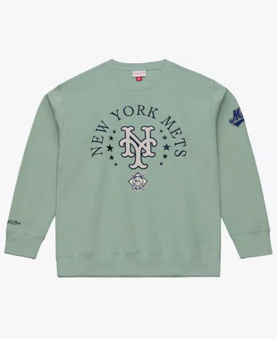Mitchell & Ness Men's Green New York Mets Yacht Rock Fleece Sweatshirt