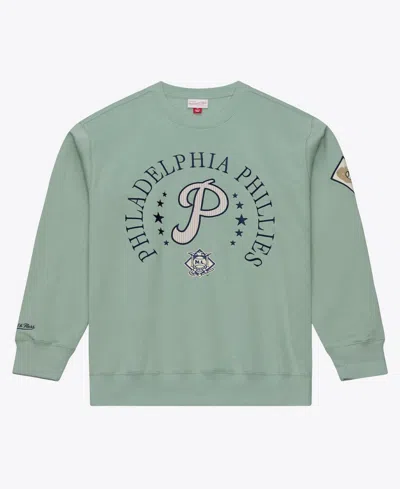 Mitchell & Ness Green Philadelphia Phillies Yacht Rock Fleece Sweatshirt