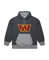 Mitchell & Ness Men's Heather Black Washington Commanders Legacy Collection Raglan Fleece Hoodie In Gray
