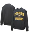 Mitchell & Ness Men's Heather Charcoal Pittsburgh Penguins Playoff Win Fleece Pullover Sweatshirt In Gray