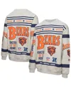 Mitchell & Ness Men's Heather Gray Chicago Bears All Over Print Fleece Crewneck Sweatshirt In Multi