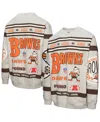 Mitchell & Ness Men's Heather Gray Cleveland Browns All Over Print Fleece Crewneck Sweatshirt In Gray