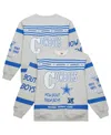Mitchell & Ness Men's Heather Gray Dallas Cowboys All Over Print Retro Fleece Sweatshirt In Gray