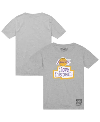 Mitchell & Ness Men's Heather Gray Los Angeles Lakers I Love This Team T-shirt