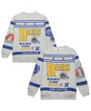 Mitchell & Ness Men's Heather Gray Los Angeles Rams All Over Print Fleece Crewneck Sweatshirt In Gray