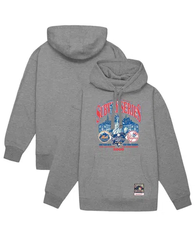 Mitchell & Ness Men's Heather Gray New York Yankees Vs. New York Mets 2000 World Series Pullover Hoodie