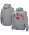 Mitchell & Ness Men's Heather Gray Oklahoma Sooners Classic Arch Pullover Hoodie In Gray