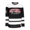 Mitchell & Ness Men's Hockey Jacket Branded Arch Hockey Jersey Black In Black