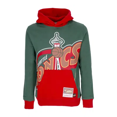 Mitchell & Ness Men's Hoodie Nba Big Face Hoodie 5.0 Hardwood Classics Seasup In Green