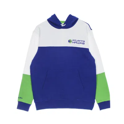 Mitchell & Ness Men's Hoodie Nba Fusion Fleece 2.0 Hardwood Classics Atlhaw In Royal/white