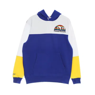 Mitchell & Ness Men's Hoodie Nba Fusion Fleece 2.0 Hardwood Classics Dennug In Royal/white