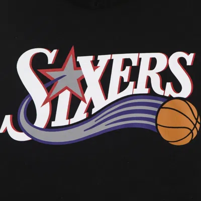 Mitchell & Ness Men's Hoodie Nba Fusion Fleece 2.0 Hardwood Classics Phi76e In Black/white