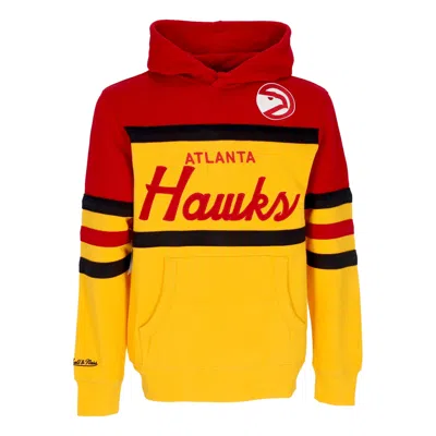 Mitchell & Ness Men's Hoodie Nba Head Coach Hoodie Atlhaw Original Team Colors
