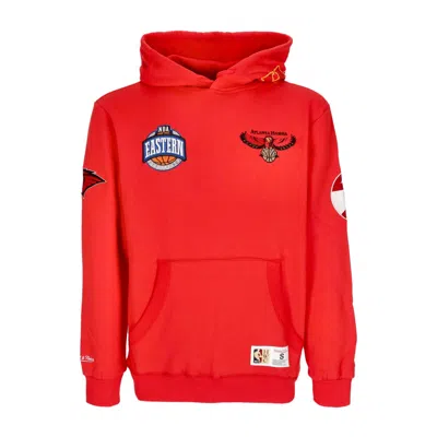 Mitchell & Ness Men's Hoodie Nba Hometown Fleece Hoodie Atlhaw In Red