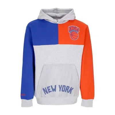 Mitchell & Ness Men's Hoodie Nba Tie Breaker Fleece Hoodie Hardwood Classics Neykni In Grey Heather/royal