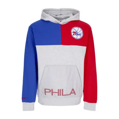 Mitchell & Ness Men's Hoodie Nba Tie Breaker Fleece Hoodie Phi76e In Grey Heather/royal