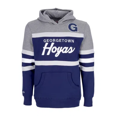 Mitchell & Ness Men's Hoodie Ncaa Headcoach Hoodie Geohoy In Navy