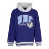 Mitchell & Ness Men's Hoodie Ncaa Premium Vintage Logo Fleece Hoodie Unchee Navy In Navy