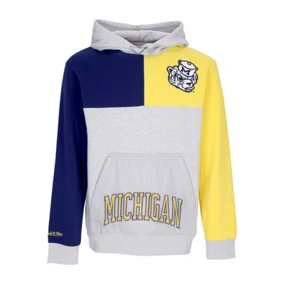 Mitchell & Ness Men's Hoodie Ncaa Tie Breaker Fleece Hoodie Micwol In Grey Heather/navy