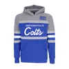 Mitchell & Ness Men's  Royal, Heathered Gray Indianapolis Colts Head Coach Pullover Hoodie In Royal