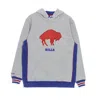 Mitchell & Ness Men's Hoodie Nfl Pinnacle Heavyweight Fleece Hoodie Bufbil In Grey Heather/original Team Colors