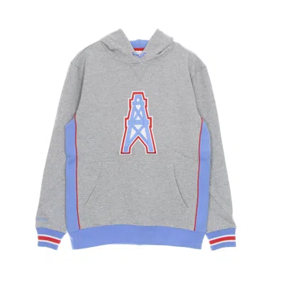 Mitchell & Ness Men's Hoodie Nfl Pinnacle Heavyweight Fleece Hoodie Houoil Gray Heather/original Team Colors In Grey Heather/original Team Colors