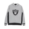 Mitchell & Ness Men's Hoodie Nfl Pinnacle Heavyweight Fleece Hoodie Oakrai In Grey Heather/original Team Colors