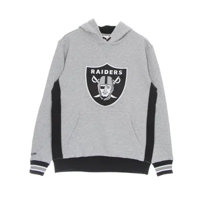 Mitchell & Ness Men's Hoodie Nfl Pinnacle Heavyweight Fleece Hoodie Oakrai In Grey Heather/original Team Colors